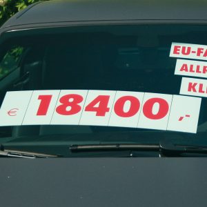 easy-stick pricing-sign SET, white/red