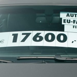 easy-stick pricing-sign €, white/red