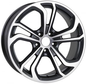 REPLICA STYLE VW 214 215 216 GUNMETAL WITK DIAMOND CUT